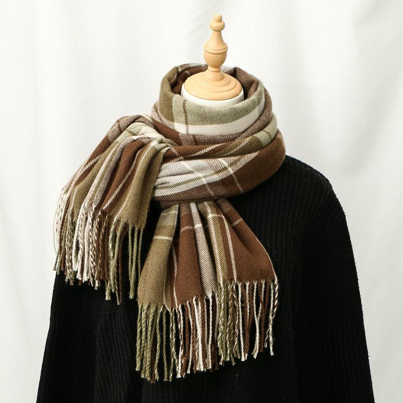 High-end New Imitation Cashmere Versatile Scarf Women's Soft Warm Thickened Shawl Cold-proof Scarf