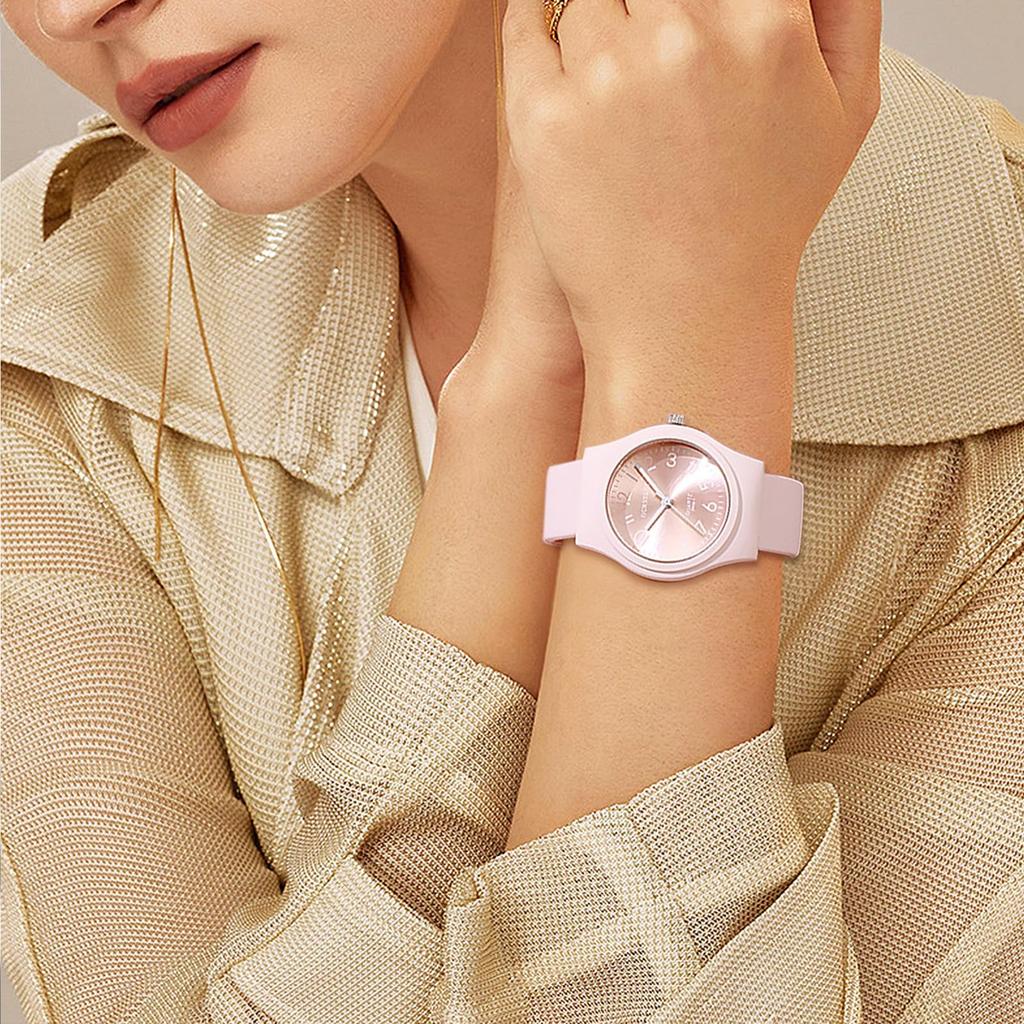Waterproof Watch for Girls with Silicone Analog Simple Quartz Perfect for and Christmas Gifts Cute, Strap Display, Movement, School, Graduation,