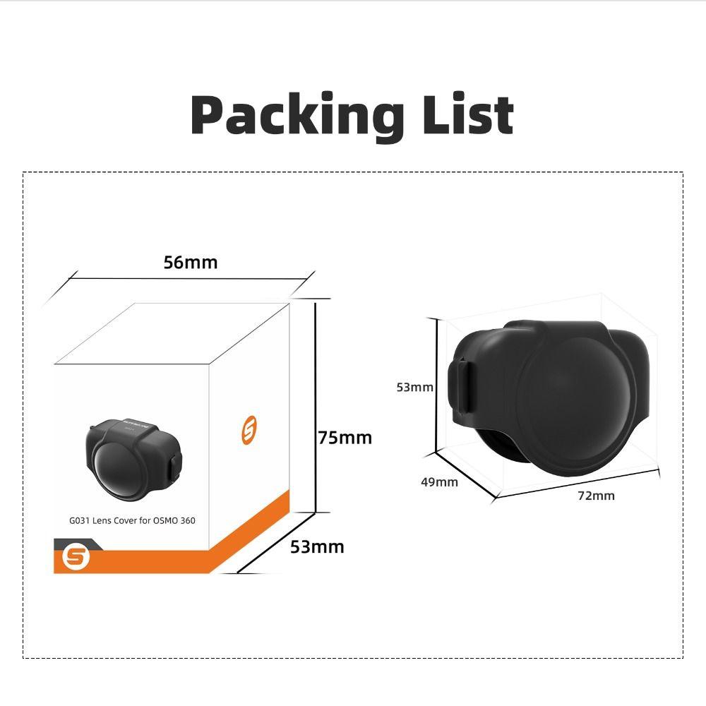 Защита объектива от падений Пылезащитная крышка объектива для аксессуаров панорамной камеры DJI Osmo 360