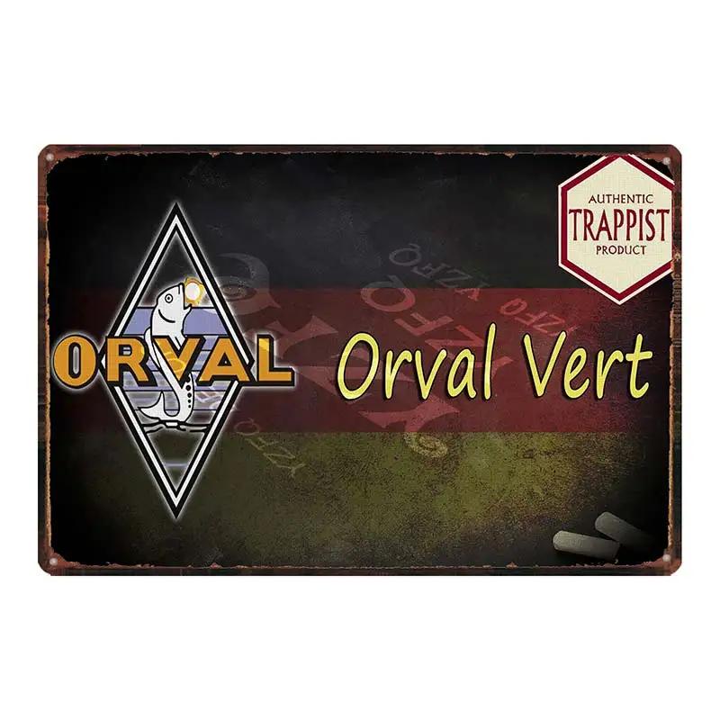 Belgian Beer Orval  Metal Tin Signs Retro Shabby Chi Plates For Wall Bar Home Pub Art Kitchen Coffee  Decor 30X20CM DU-8523B