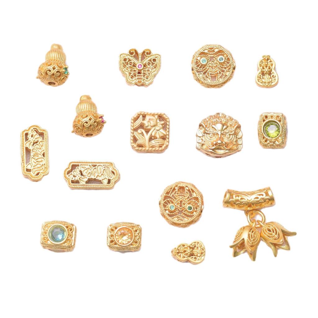 Сохраняющий цвет древний песок золото бусины-разделенные бабочка тыква браслет аксессуары бисерный браслет своими руками ожерелье ювелирные изделия свободные бусины