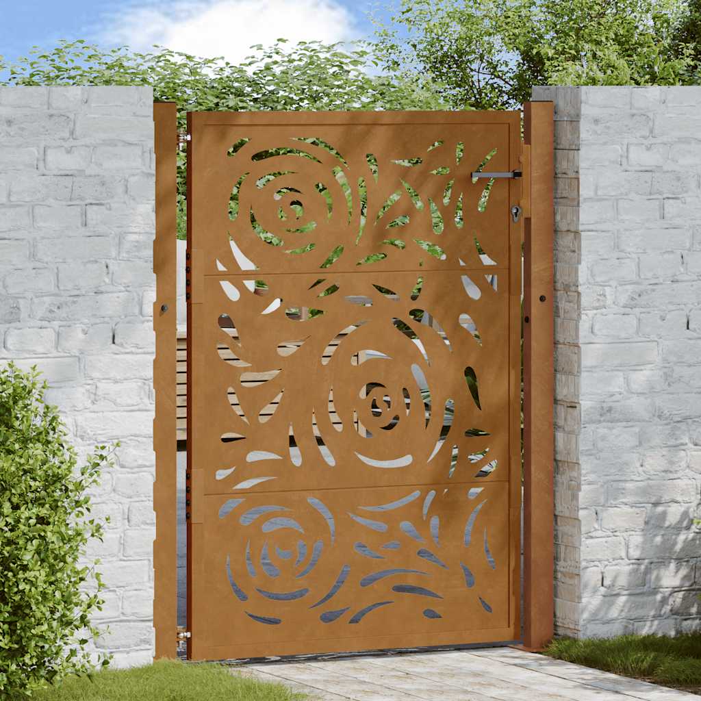 Garden Gate 100 x 125 cm Weathering Steel Flame Design
