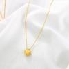 Retro K-Gold Peach Heart Necklace: Chic European & American Fashion for Trendy Women