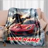 1PC Custom Name Wild" flannel blanket versatile,all-season throw suitable for the living room,bedroom,camping,travel,and gift