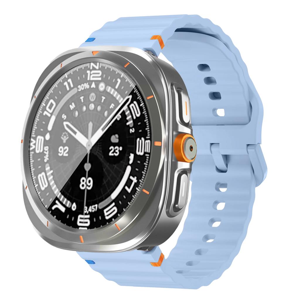 Ремешок+Переход на Ультра Чехол для Samsung Galaxy Watch 7 6 40 44мм Обновление до Galaxy Watch Ultra 47 Защитное стекло для экрана