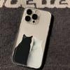 Черно-белый кот Чехол для телефона Для iPhone 17 16 15 11 12 14 13 Pro Max Mini X XS XR 7 Plus 16E Ударопрочный Прозрачный Чехол Fundas