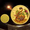 1 Pcs 2025 New Year Of The Snake Commemorative Coins Chinese Zodiac Medals 3D Relief Coins Collectibles New Year Coins