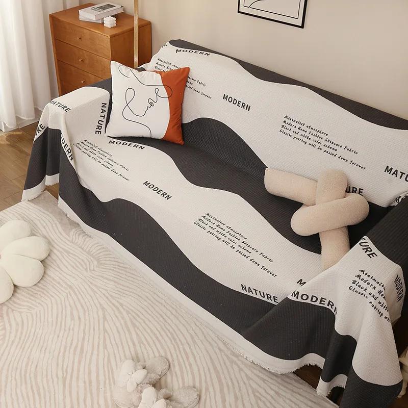 Полиэстер Хлопок Печатный Диван Полотенце Синель Диванные Одеяла Все Включено Чехол Ткань Четыре Сезона Диван Полотенце Анти Кошачьи Царапины