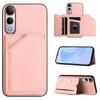 For Vivo V50 Lite 5G Case Card Holder Kickstand Skin-Touch Phone Cover with Wrist Strap