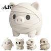 Car Interior Decorations Miniature Mummy Animal Figurine, 3D Printed Pig Chicken Dino Duck Niche Holiday Collectibles Cat Statue, Spooky Cute