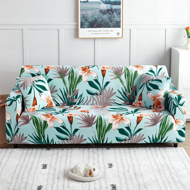 Four Seasons Universal Printed Sofa Cover With High Elasticity For Easy Installation Of Sofa Covers For Pets To Prevent Dirt