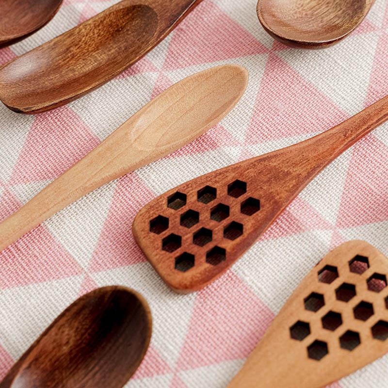 1 шт. универсальные деревянные ложки с длинной ручкой в ​​японском стиле кофейная чайная ложка ложки для перемешивания посуда кухонные инструменты