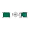 Серебряные серьги с натуральным агатом 1.85ct (2206583)