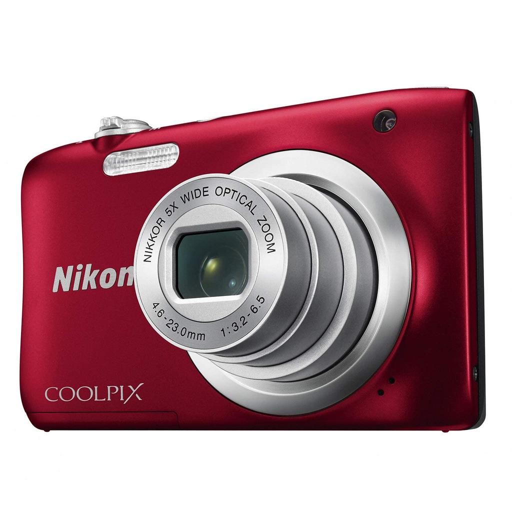 Nikon Цифровая камера COOLPIX A100, 5-кратный оптический зум, красный [Восстановленная], (A100RD)