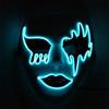 Luminous Halloween Masquerade Cosplay Mask Full Face Party Grimace Mask Glowing Cold Light Mask Decoration