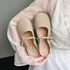 Баотоу полубосоножки женская верхняя одежда 2025 весна и лето новая подошва на плоской подошве с мягкой подошвой модные женские туфли одинарки на одной педали