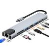 USB 3.2 Хаб-Док-станция с питанием Type-C и отключением экрана одной кнопкой, поддерживает 4K60Hz