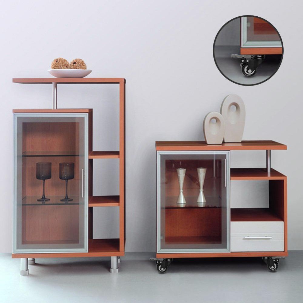 4 шт. сверхмощные поворотные ролики 1,5 "/2" с резьбовым стержнем с тормозной тележкой, мебельный ролик M8/M10 с резьбовым стержнем