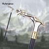 White Golden Leopard with Tail Fashion Walking Stick for Party Decorative Walking Cane Elegant Crosier Knob Walking Stick 93cm