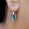 Серьги-капли из стерлингового серебра 925 пробы с лабрадором, серьги-подвески ручной работы с драгоценными камнями