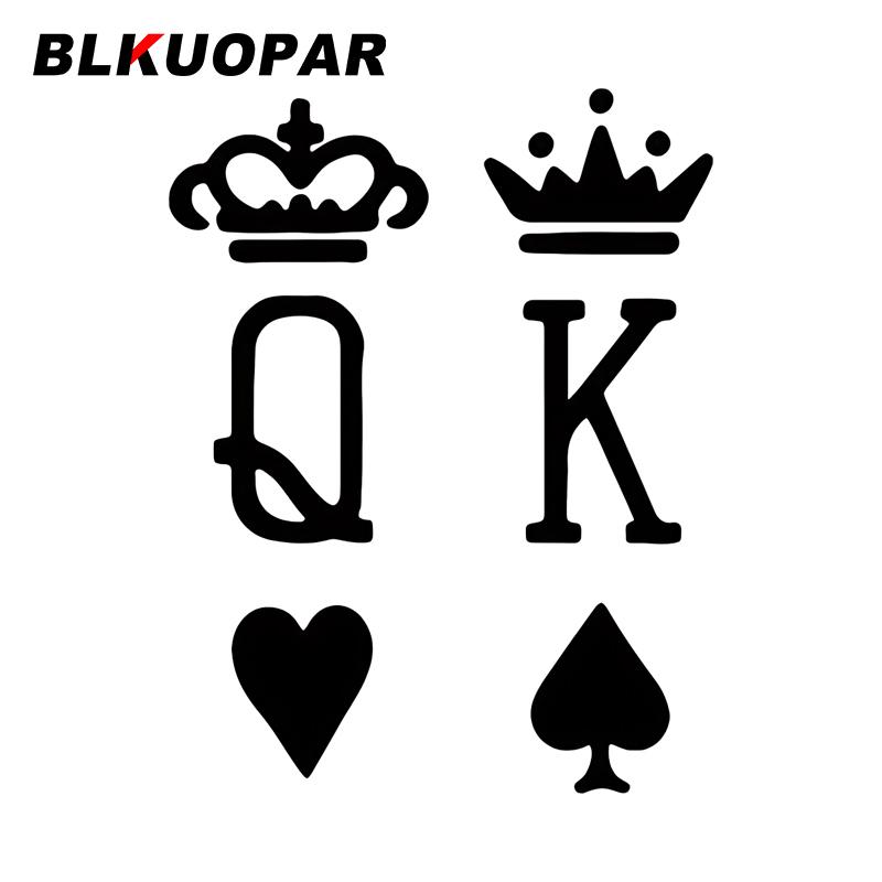 BLKUOPAR King And Queen Crown Car Stickers ATV Vinyl Creative Decal Waterproof Sunscreen Laptop Graphics Surfboard Car Lable