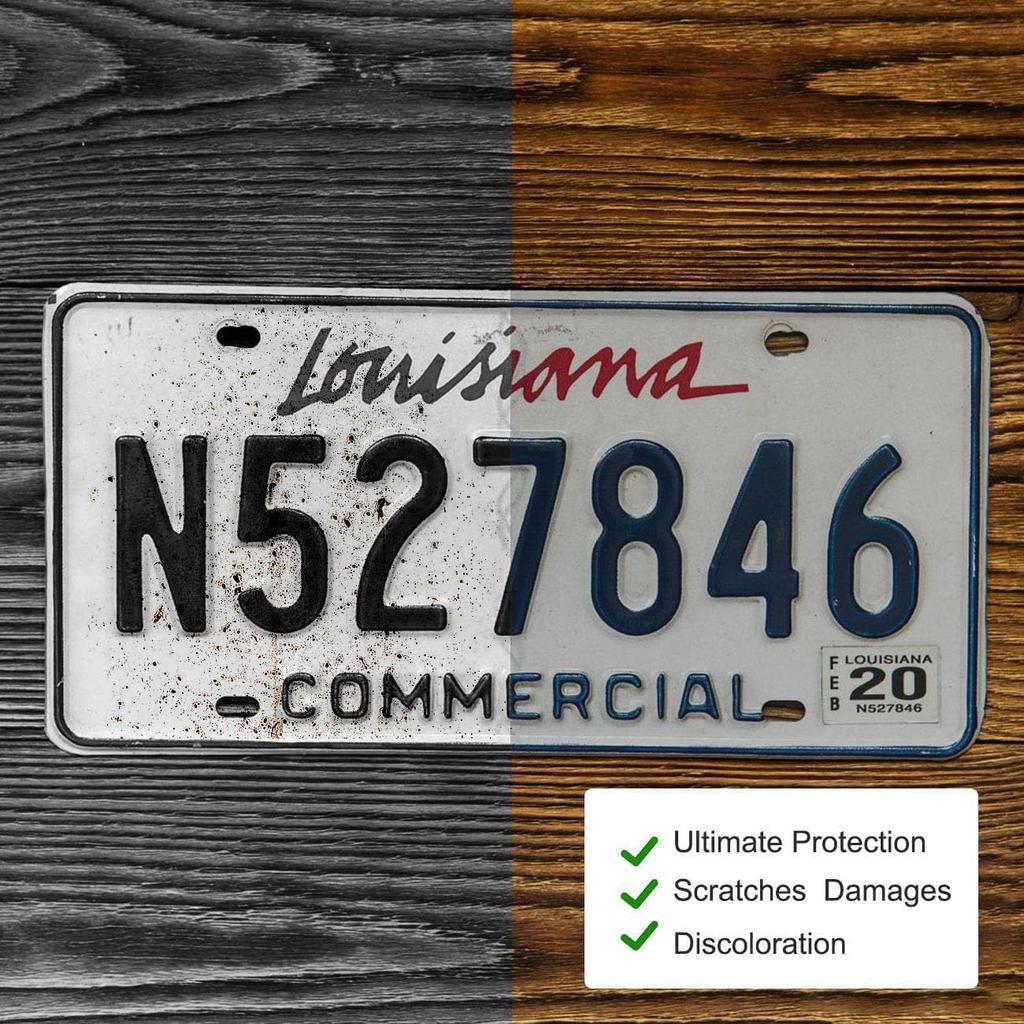 ANBOO 2 Pack License Plate Cover, Clear License Plate Protector License Plate Frame For American Standard Cars,12.2"X6.3", Grey