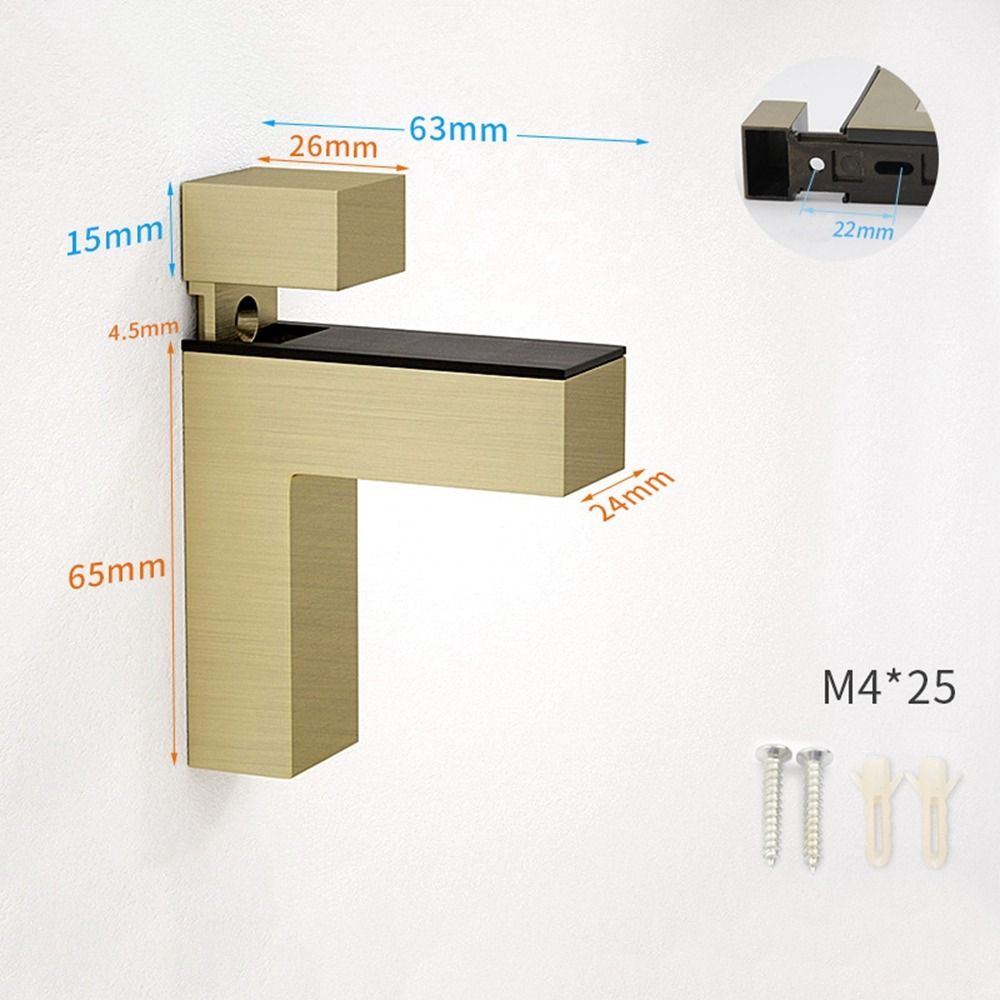 Furniture Accessories Cabinet Door clip Glass Shelf Holder Glass Door Clamp Frameless Brackets