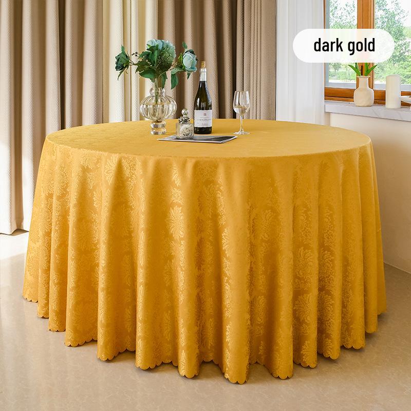 Thick Jacquard Wellington Tablecloth & Table Runner Set for Hotel, Restaurant, or Banquet