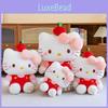 Apple Kt Cat Plush Toy With Short Pile Fur Soft Doll For Girls Sleep Pillow And Gift