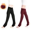 Женские зимние носки выше колена без носка, вязаные гетры в вертикальную полоску, эластичные манжеты для ботинок