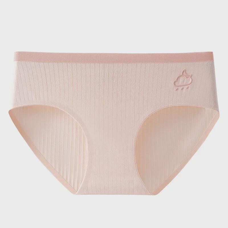 Women's Pure Cotton Seamless Mid-Waist Triangle Shorts - Summer 2024 Collection