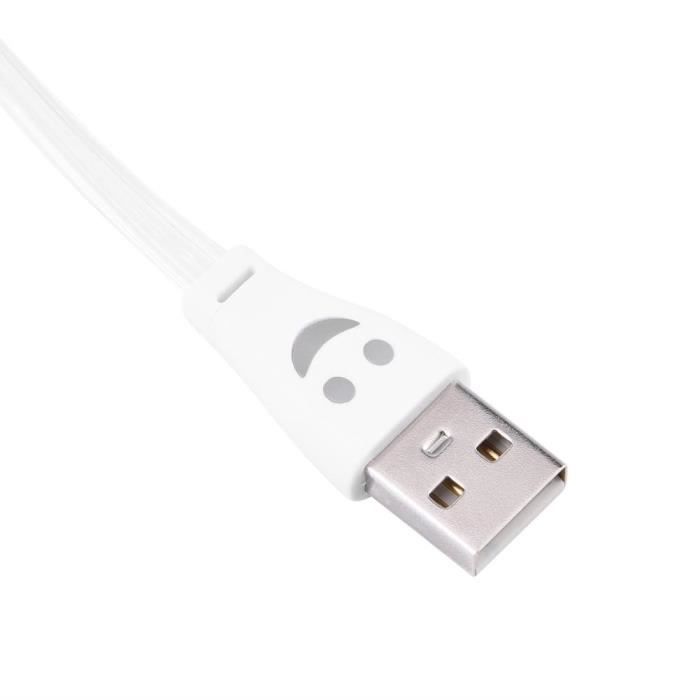 1M allument le cable de cable de chargeur de synchronisation de données micro usb LED pour les téléphones LG Android