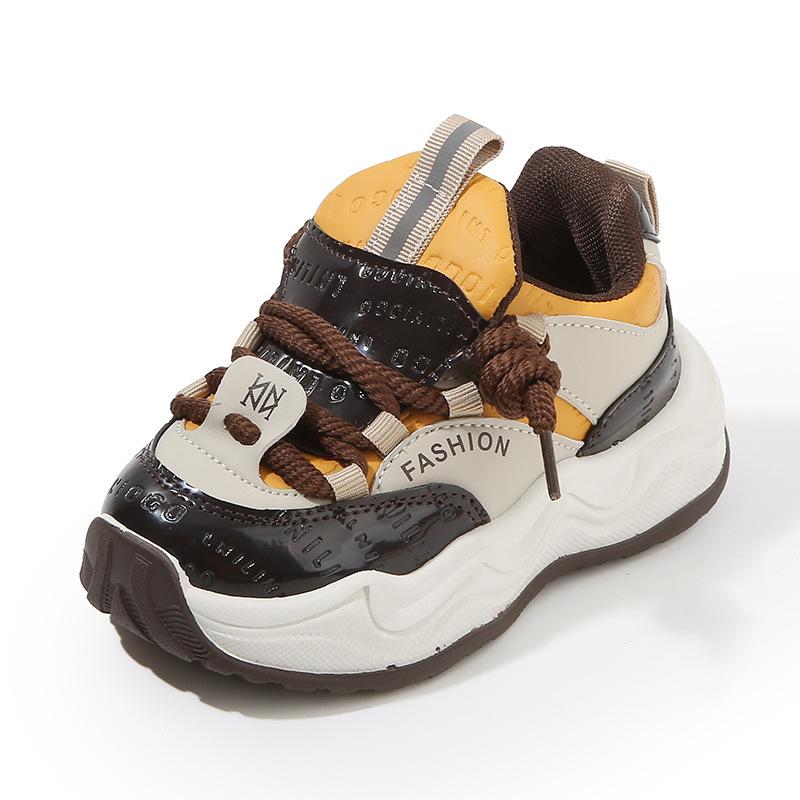 Детская спортивная обувь 2025 весна и осень новинка кроссовки для мальчиков тренд кроссовки для пап маленькие белые туфли для девочек мягкая подошва детская повседневная обувь