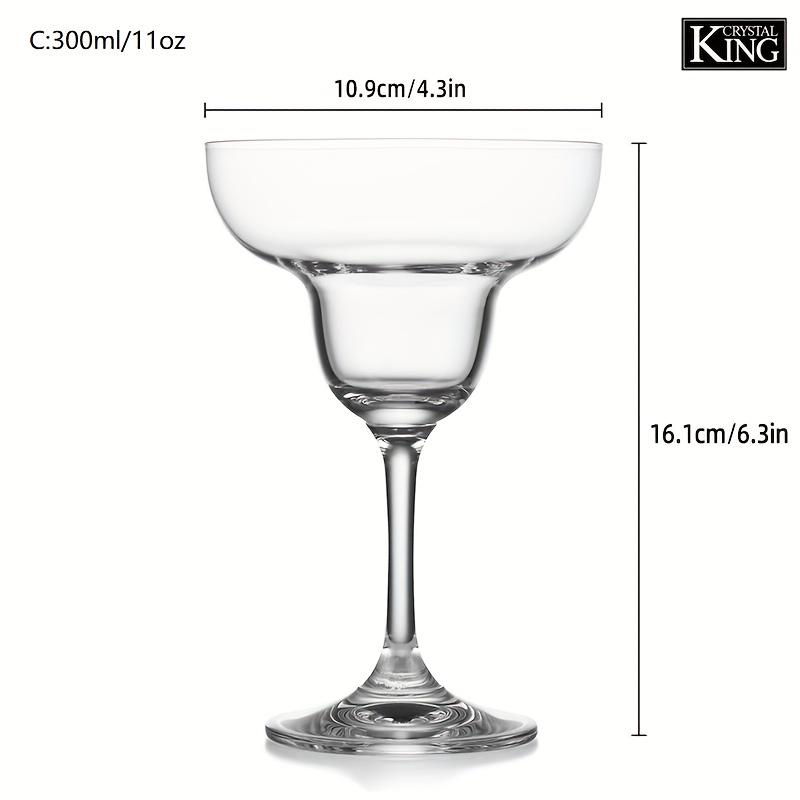 4 шт./компл. KING CRYSTAL, большие бокалы для маргариты, 11 унций, коктейльные бокалы с ножкой, хрустальная посуда для замороженной маргариты, мартини, смешивания коктейлей, классические