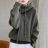 Autumn Women Sweaters High-Necked Pullover Tops Female Knitted Basic Tees Green Sweater