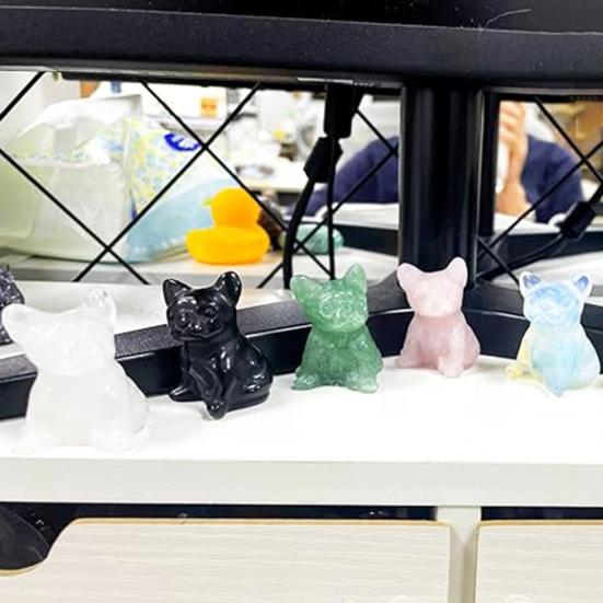 Статуя французского бульдога, очаровательный дизайн, гладкая поверхность, искусственные кристаллы розового кварца, целебные камни, статуя собаки, секс-одежда для взрослых