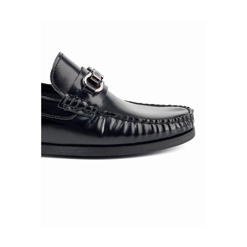 Классические мужские туфли из натуральной кожи с пряжкой из лакированной кожи бордового цвета Romance