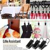 120pcs Decorative Metal Hanger Hooks Durable Black Curtain Clip Set Adjustable String Light Clips for House Party Decor Access