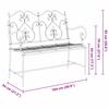 Garden Bench Black 104 x 54 x 93 cm Steel