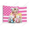 K-Pop Star & Pink Us Flag Tapestry Home Decoration, Cute Wall Hanging For Bedroom, Living Room & K-Pop Fans Felix American Tapes