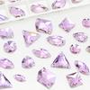 Dongzhou Crystals Роскошное Качество Плоская Основа Без Термозакрепки Пришивные Стразы Разной Формы Фиолетового Цвета DIY Аксессуары для Шитья Одежды