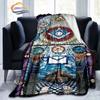 Print Freemasonry Flannel Blanket Masonic Air Conditioning Sofa  Portable Travel Camping   Suitable for All Season