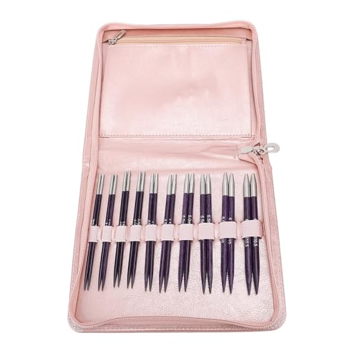 TOPINCN Набор сменных круговых спиц и тросиков, 10 пар, 3,0-6,5 мм, Набор спиц для вязания свитеров, шапок и носков