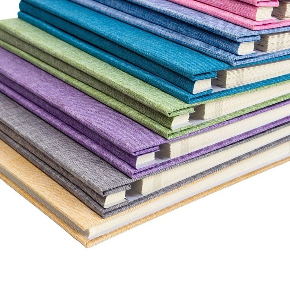 40 Pages Self-adhesive Scrapbook Large Capacity Commemorative Linen Cover Album Paste Type Dirt-proof Memory Book Graduation