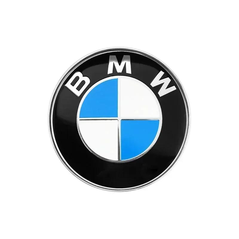 BAAD1 1pcs 78mm Rear Boot Trunk Emblem Badge For BMW 51141970248 E53 E66 2 Pins Silver Base Aluminum Sticker Blue White Accessories