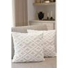 Set Of 2 Punch Embroidered Tufting Throw Pillow Covers 43*43 Cm - Classic