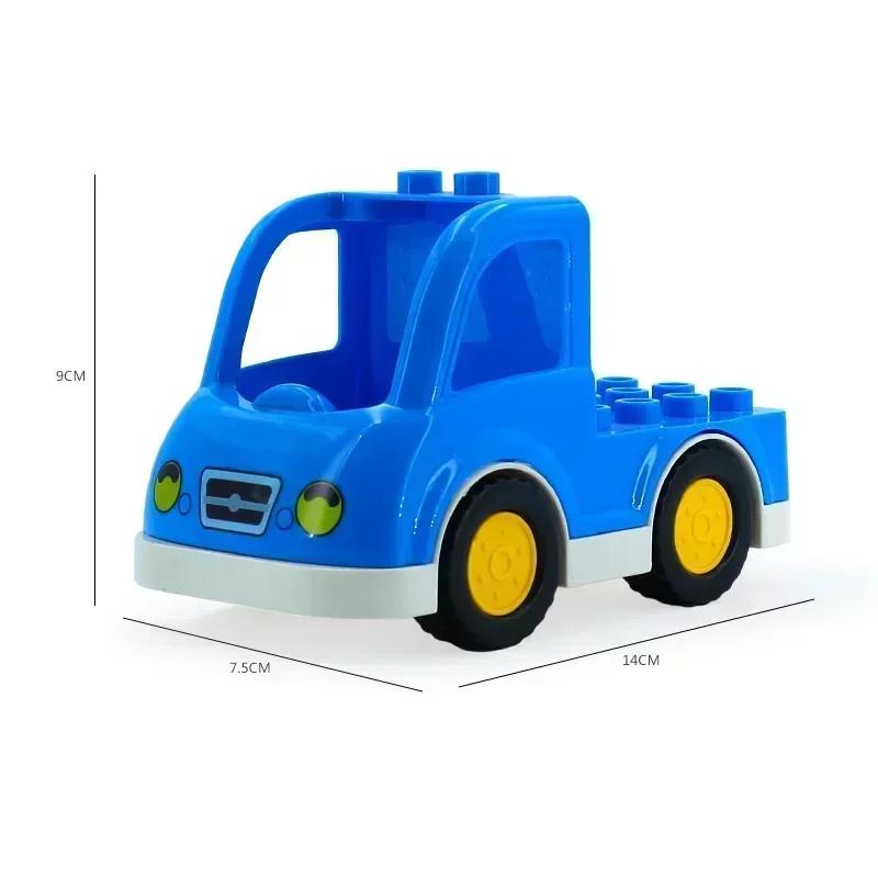 Большие строительные блоки Аксессуары Совместимые Большие кирпичи Дети Дети Грузовик Машина Автобус Серия Городское движение Сборка Развивающая игрушка