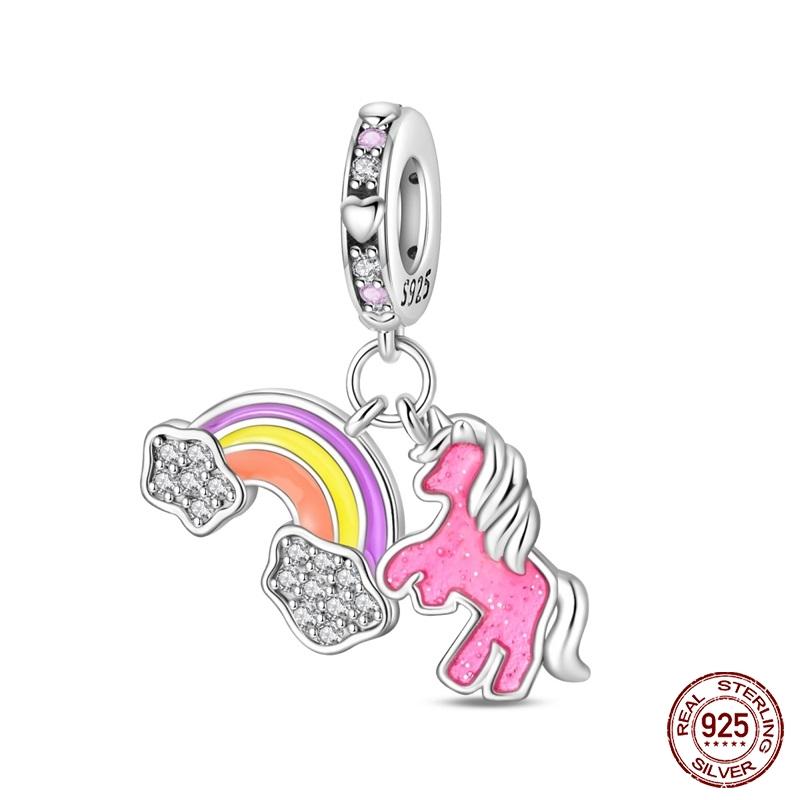 New Copper Cactus Flower Bird Bear Pony Bag Charms Beads Fit Charms Brand Original Bracelet Diy Fine Jewelry Gift