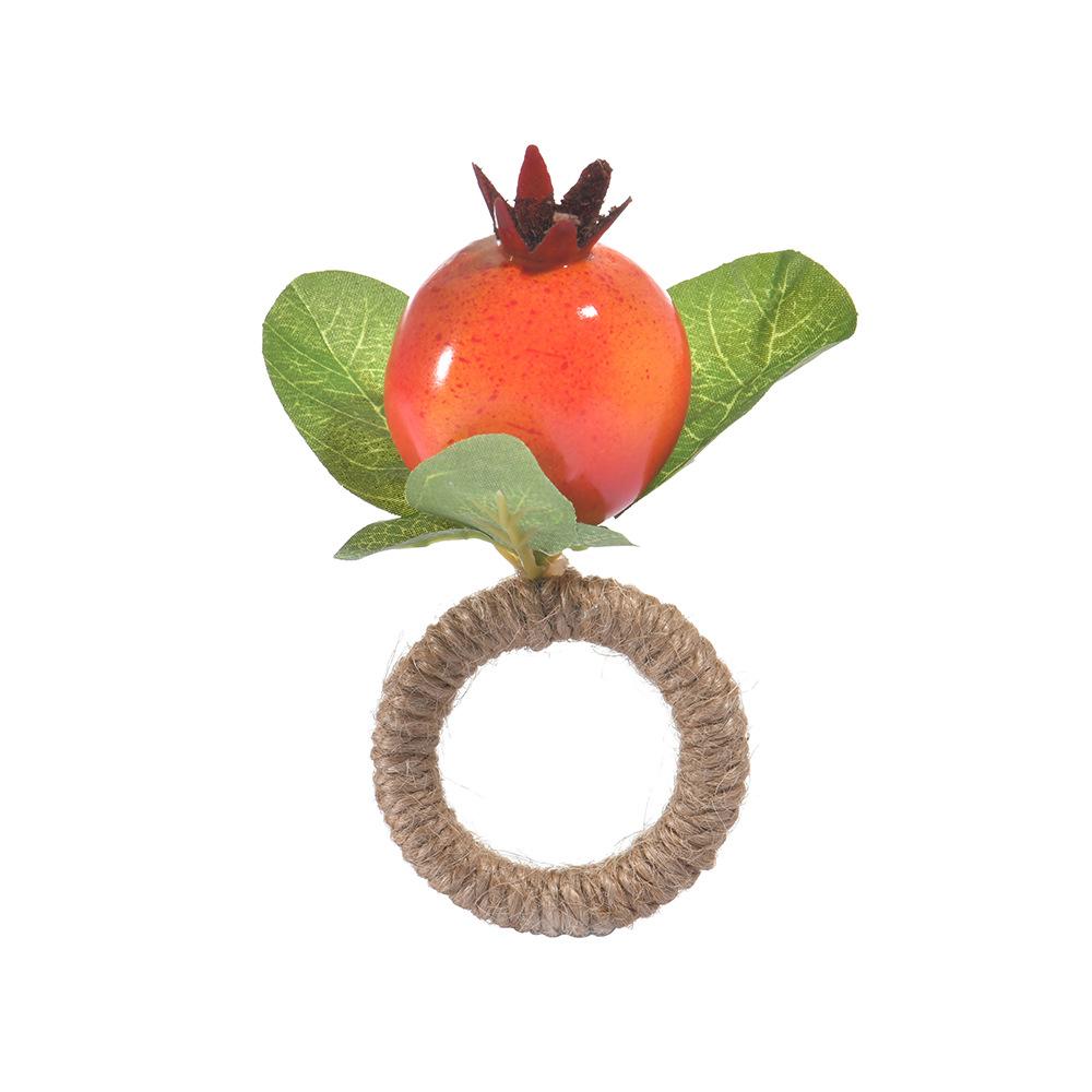 12pcs/lot New Creative Red Christmas Flower Napkin Ring Hand-woven Pomegranate Napkin Button Napkin Ring