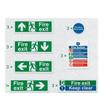 21pcs Practical Fire Exit Sign Stickers Easy To Use Security Label Decals  For Stair Buildings